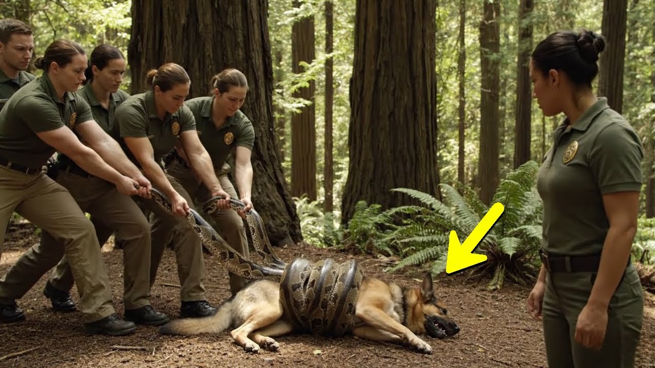 Γενναίο κουτάβι ζητά βοήθεια για να σώσει τη μητέρα του από ένα τεράστιο φίδι