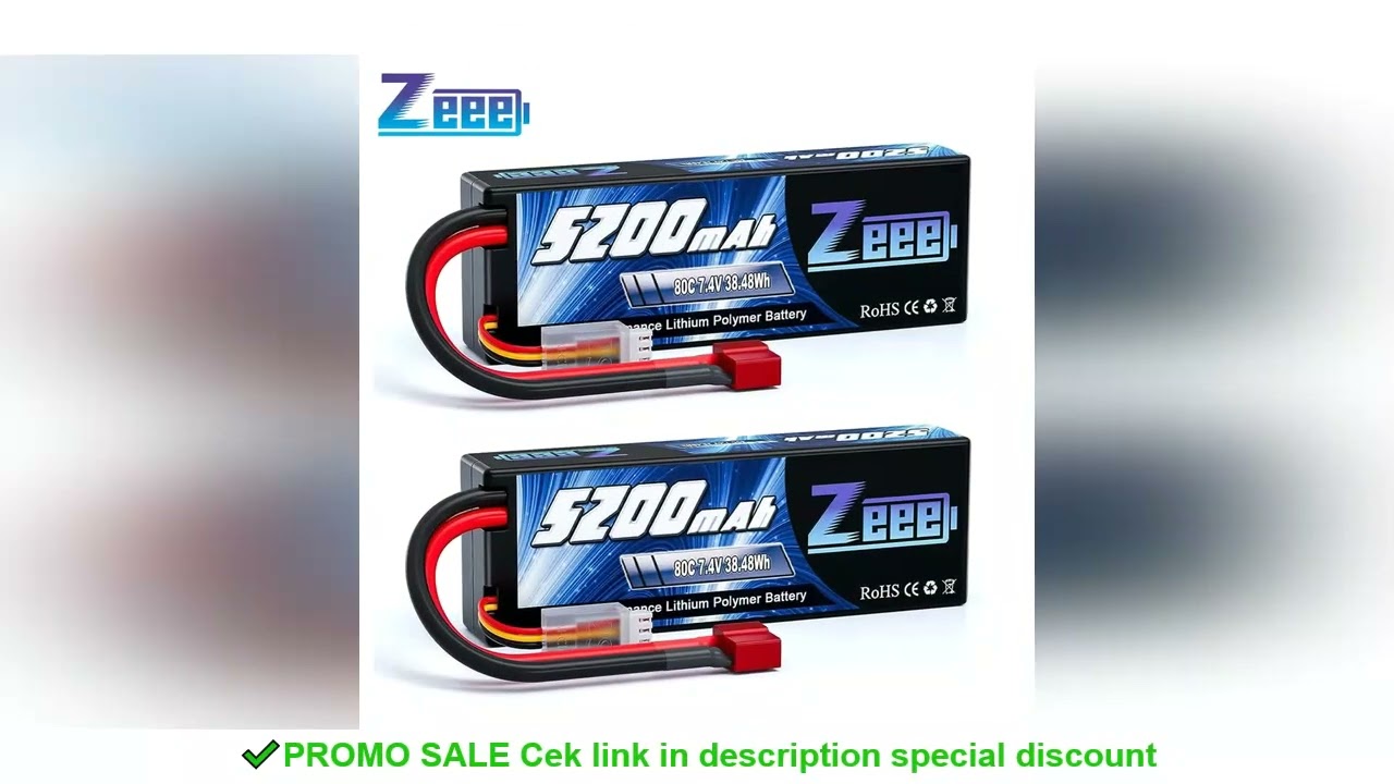 1/2pcs Zeee 2S 5200mAh Lipo Battery 80C With T/XT60/EC5/EC3 Plug RC Battery for RC Cars Truck Truggy