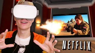 WATCH MOVIES, PLAY GAMES AND BROWSE THE INTERNET IN VR! | Virtual Desktop (Oculus Go Gameplay)