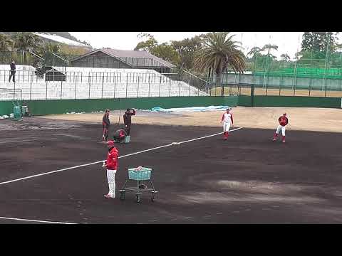広島ｶｰﾌﾟ 春季ｷｬﾝﾌﾟ 東光寺球場 桒原選手 木村選手 2019年2月10日 BGM対策版