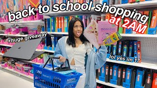 back to school supplies shopping at 2AM   giveaway 2020