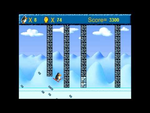 Penguin Panic walkthrough part 3 (1-7 to 1-boss)
