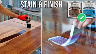 Stain & Finish Wood Like A Pro Step By Step + Tips & Tricks...