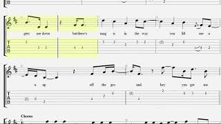 Nightfalls by Keith Urban melody - Guitar Play Along with TAB