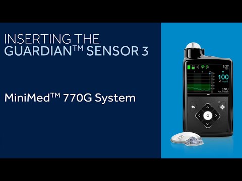 Inserting the Guardian™ Sensor 3 with the MiniMed™ 770G System