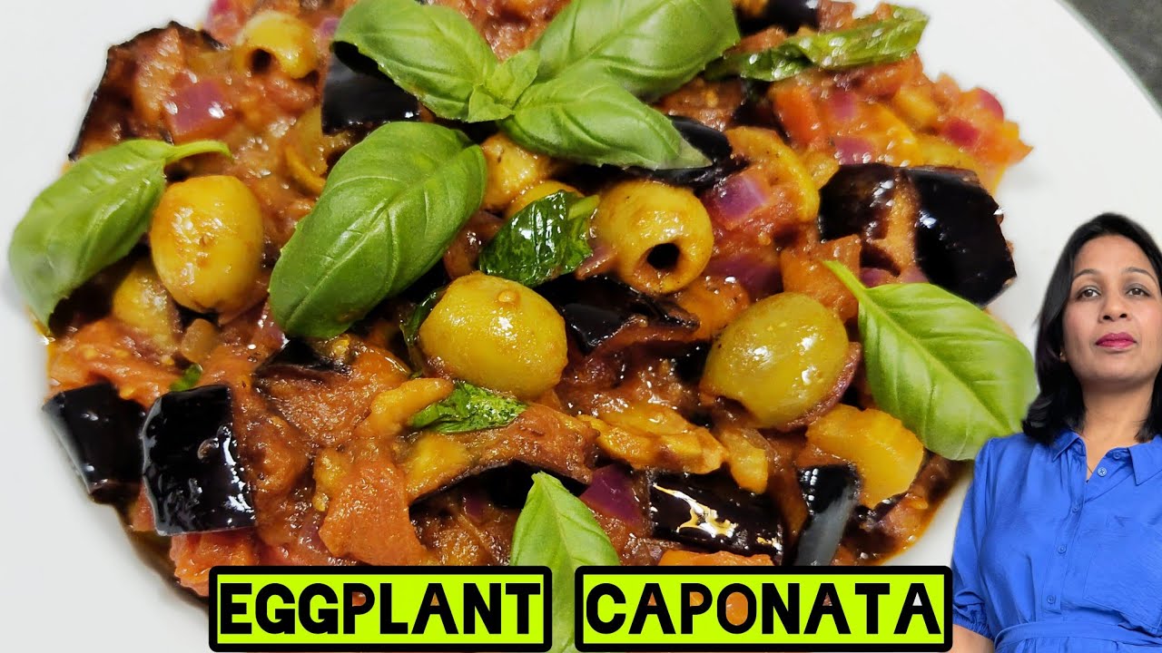 EGGPLANT CAPONATA -Bring Sicily to Your Kitchen: This Caponata is pure Mediterranean sunshine. ☀️