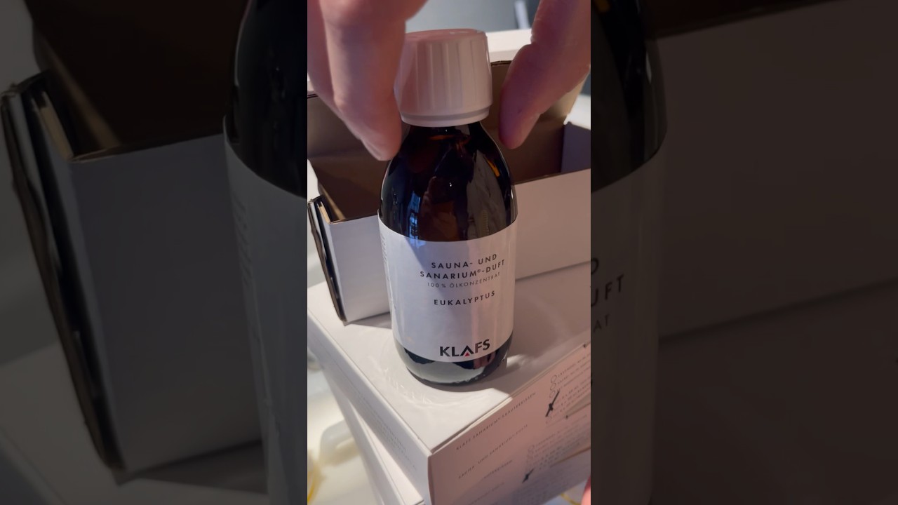 Unboxing Klafs Sauna and SANARIUM aroma, 200ml packaging of eucalyptus aroma 