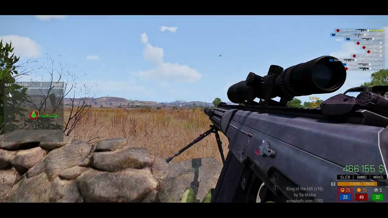 Arma 3 - Cyrus 9.3 mm - KotH - 2015m kill