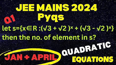 Quadratic Equations jee mains 2024 pyqs | 01 Feb shift 1 | jee 2025 preparation | mcq
