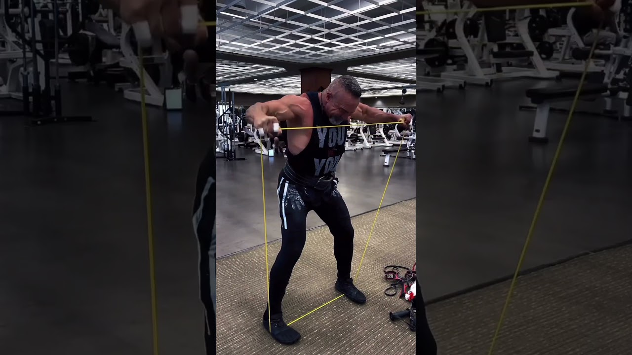 Side laterals using a resistance band is a great way to work the shoulder from two angles