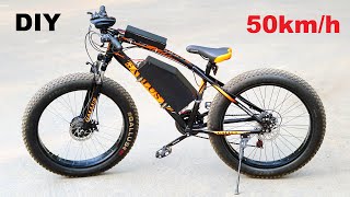 DIY Electric Bike 50km/h Using 350W Hub Motor