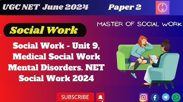 Medical Social Work| UGC NET 2024 Social Work | Manjari Tiwari