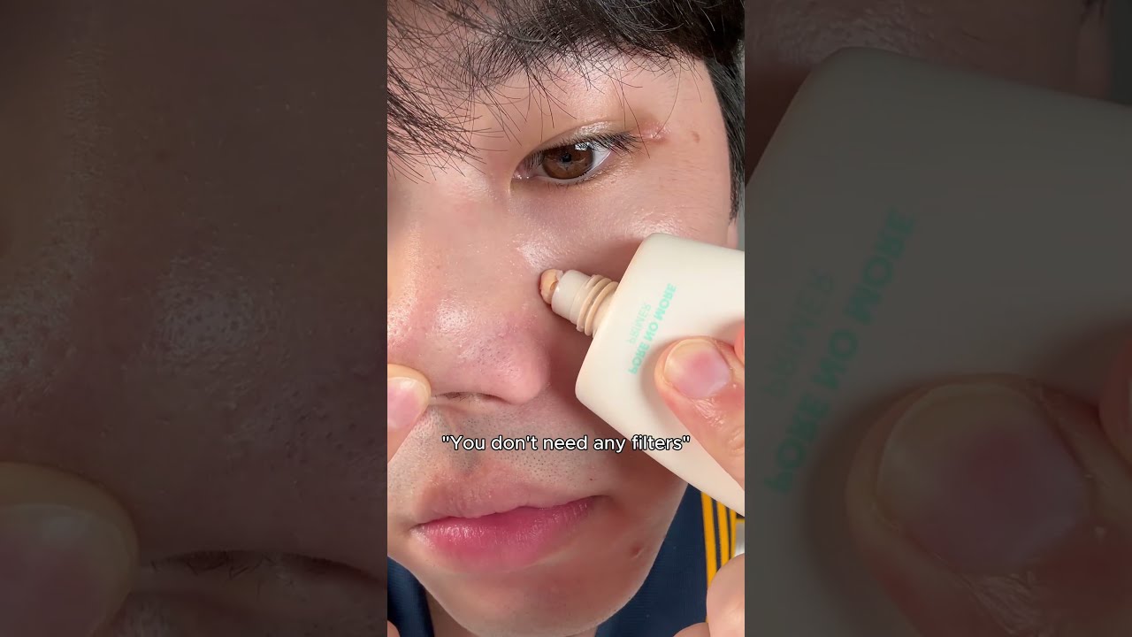 pore primer really works? #skincare #largepores #pores #primer #kbeauty #skincareroutine #filter