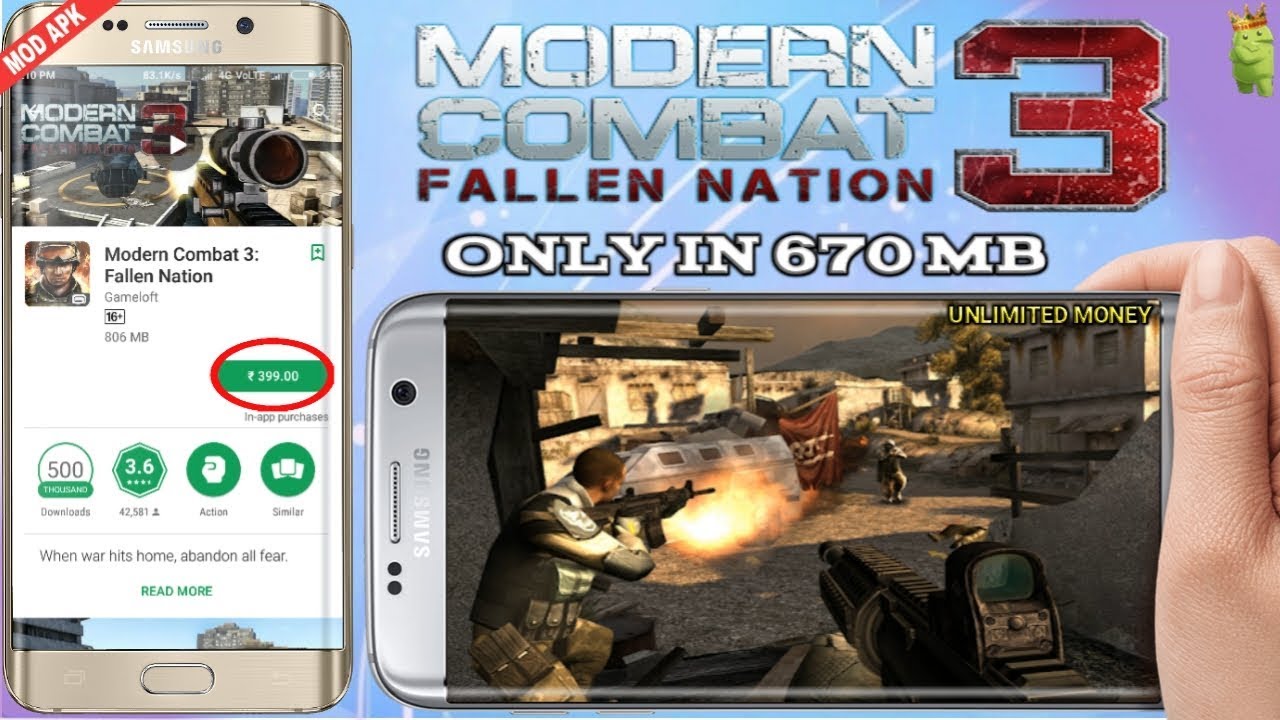 MODERN COMBAT 3 FALLEN NATION (MOD) - YouTube