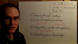 NC Math 1 EOC 2016-17, Problem 2 (problem solving strategies)
