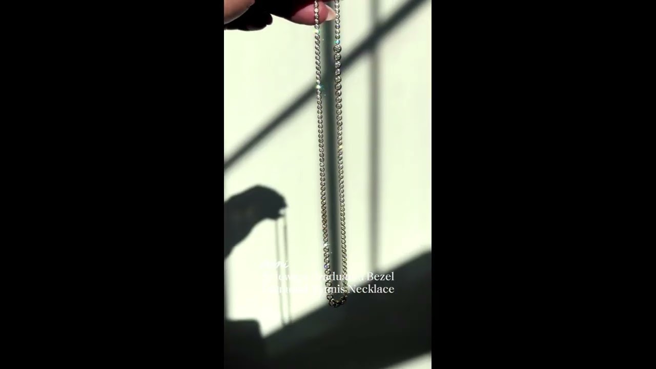 NEW! Mini Sideways Graduated Bezel Tennis Necklace | The Jewelry Spot USA