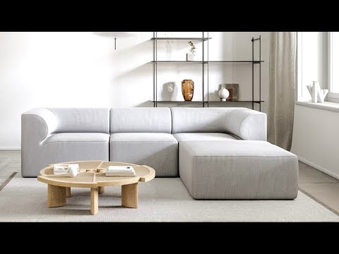 Video: Design of a living room with a fireplace in the style of minimalism