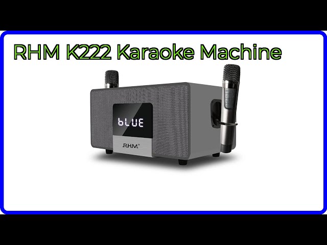 REVIEW (2026): RHM K222 Karaoke Machine. ESSENTIAL details. - YouTube