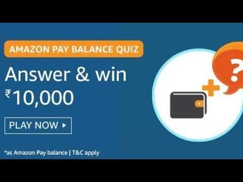 Amazon Pay Balance Quiz Answers Today | Win 10000 Amazon Pay Balance Quiz | Vikas Kohli | June
