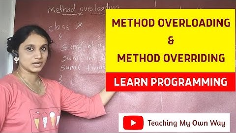 Method overloading and method overriding in Malayalam