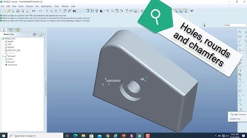 Lecture (3).Holes, rounds, and chamfers,#Pro-E complete course Online class