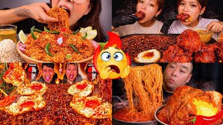 Spicy 🔥 Mukbanger having Spicy NOODLES 🍜🌶️|| Satisfying BIGBITES #asmr #mukbang #food #asmrfood 