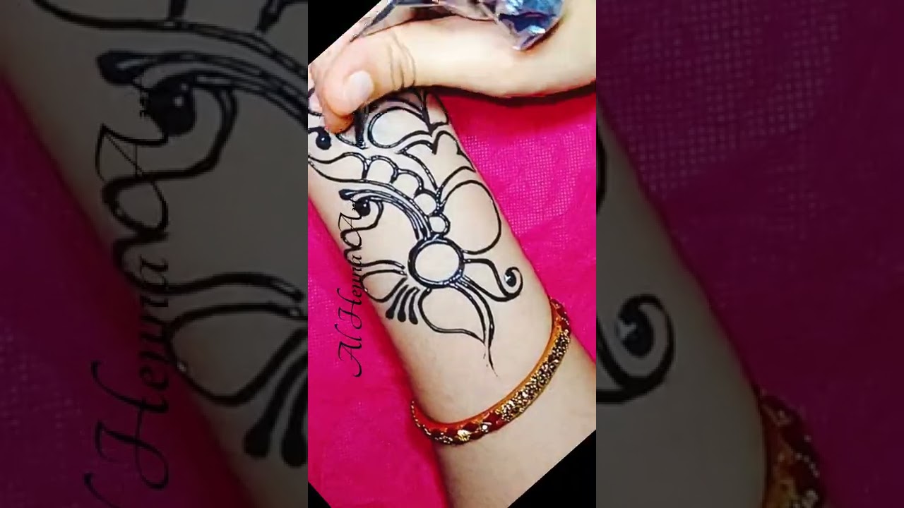 BLACK BORDER MEHNDI DESIGN | Easy OutLine Mehendi Design 
