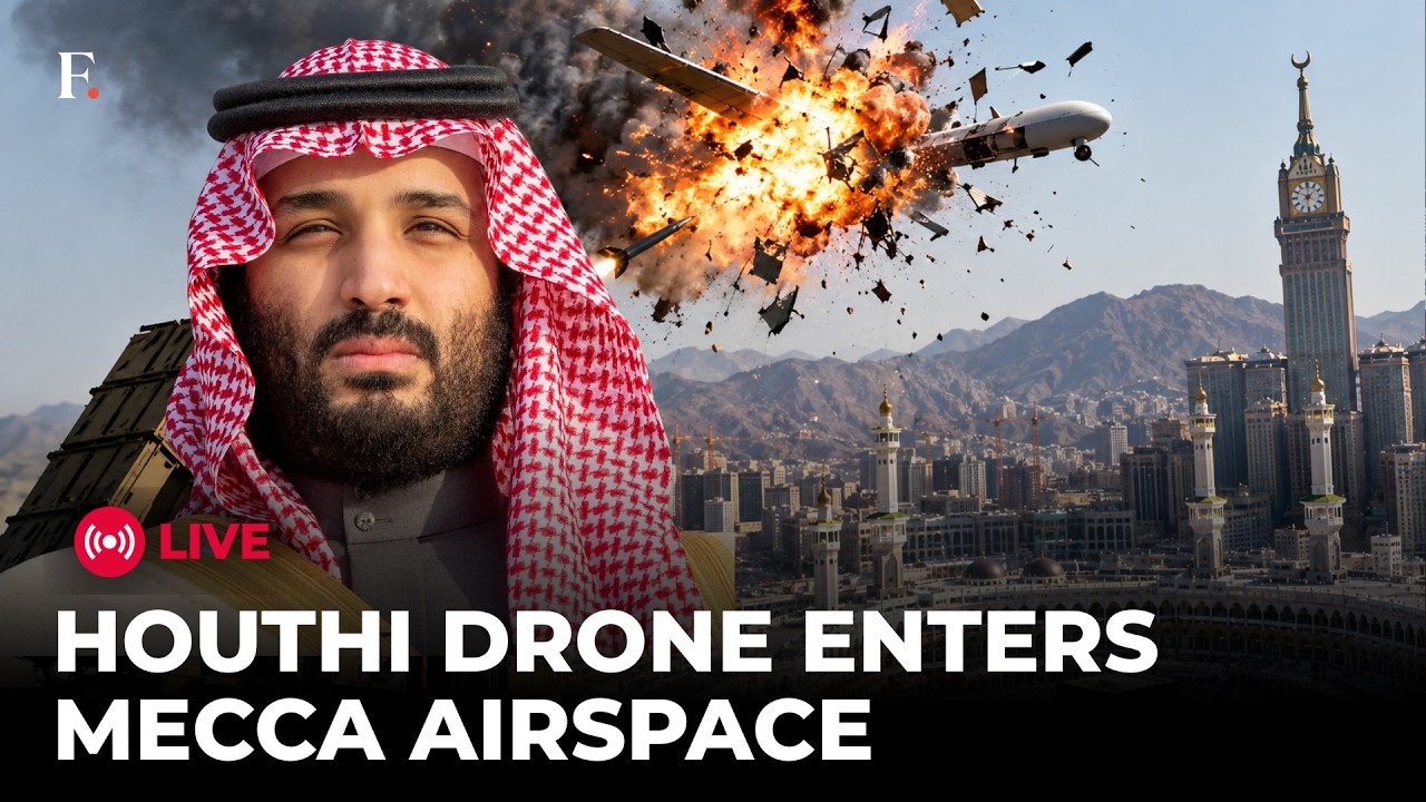 BREAKING LIVE: Houthi Drone Intercepted Near Mecca Airspace | Saudi Warns ‘Red Line’ thumbnail