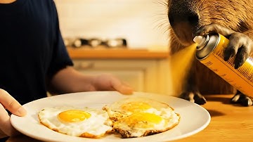 Cách anh em capy nấu món TRỨNG chiên siêu ngon #capybara