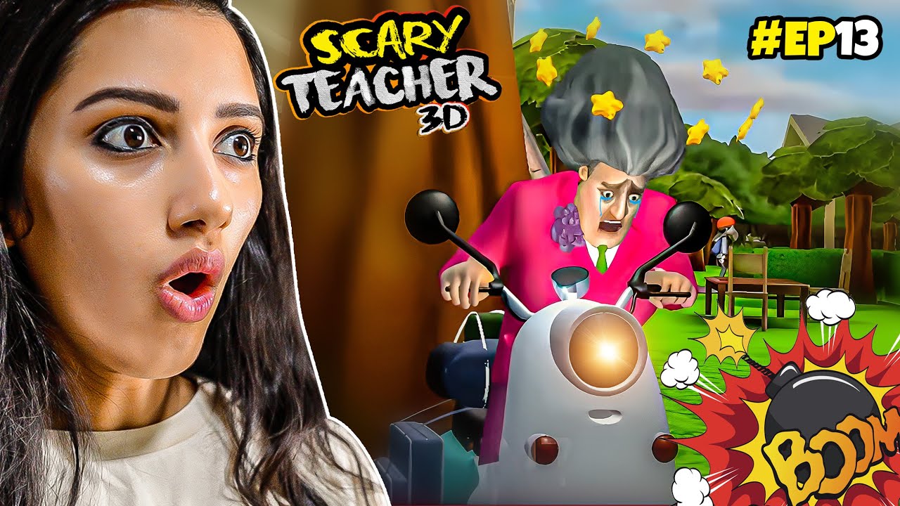 Miss T Ka Scooter Bomb Se Uda Diya  🛵🤣 | Scary Teacher 3D