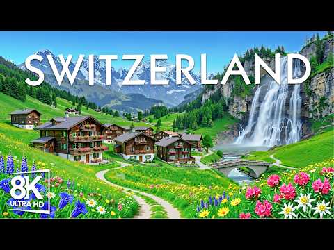 Switzerland 8K UHD | 🇨🇭 Alpine Lakes, Matterhorn Peaks & Peaceful Valleys