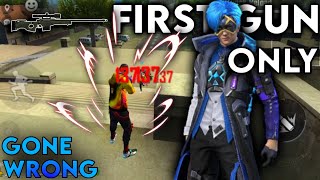 FIRST GUN ONLY CHALLENGE GONE WRONG 😢🤣 | RANDOM DESTROYED IN SECONDS | TEAM D4RK