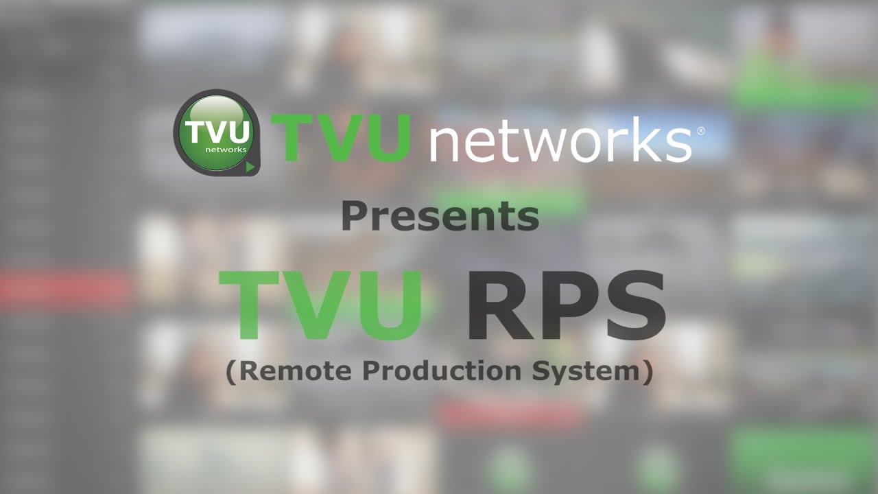 TVU Remote Production System (RPS) Introduction from NAB 2016