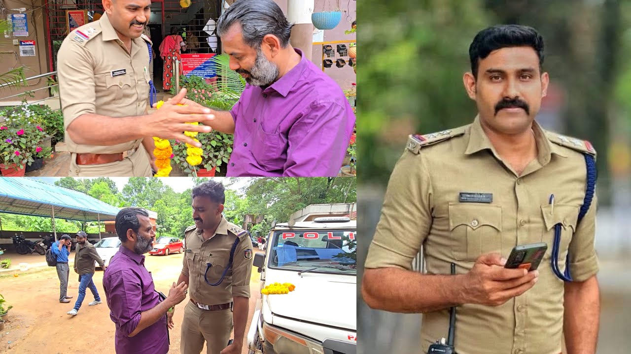 മാലയിട്ട് സ്വീകരണം, എസ്.ഐ ഷാനവാസ് പത്തനാപുരത്ത് ചുമതലയേറ്റു