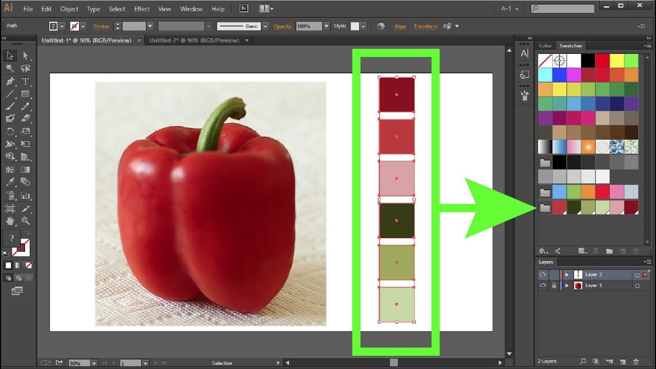 How to Create Custom Color Swatches in Adobe Illustrator - YouTube