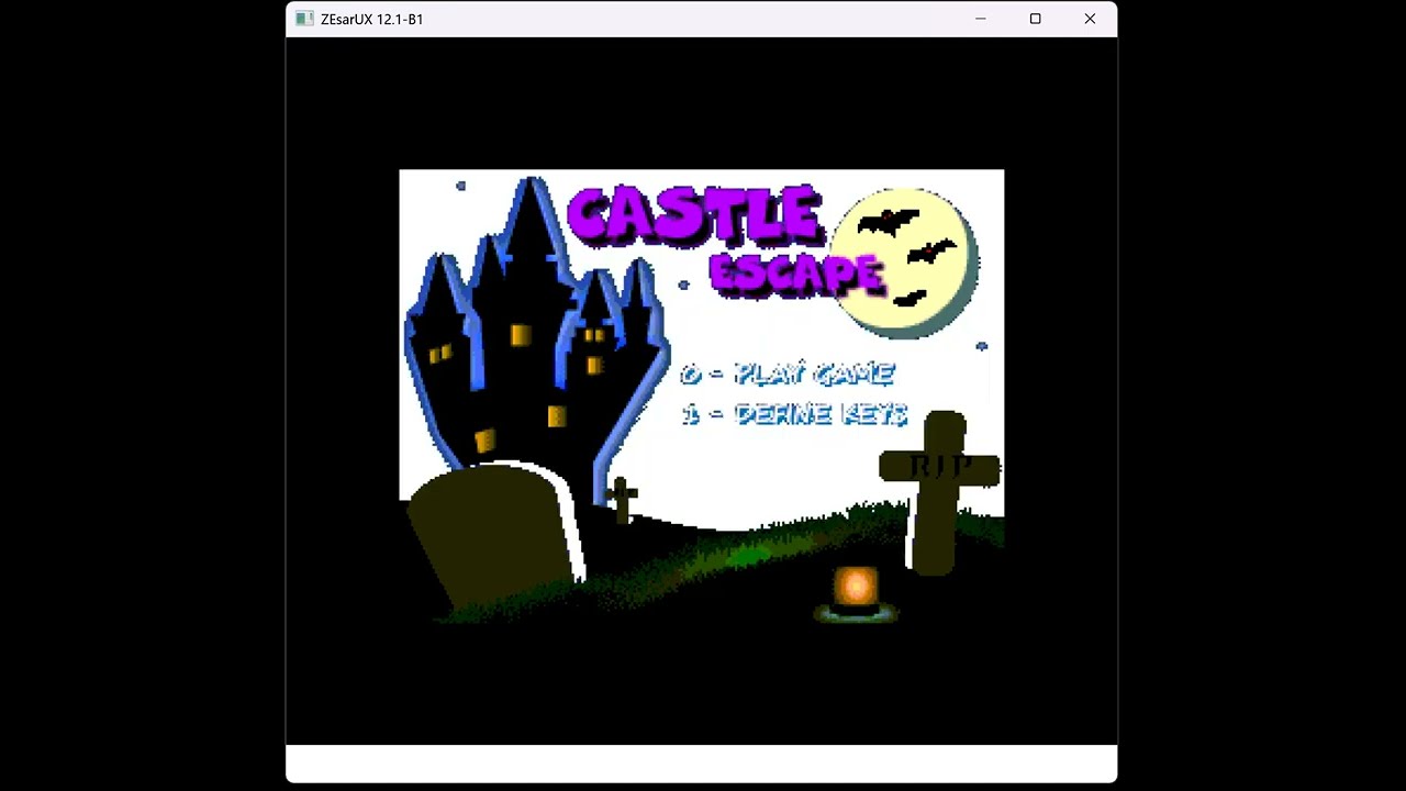 Castle Escape (Demo) - Sinclair ZX Spectrum Next - ZEsarUX 12.1 Beta 1 - Test Windows 11