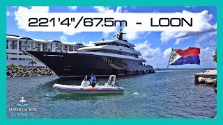 221’4’’/67.5m Superyacht LOON 221 [ex ICON] pays her first visit to St. Maarten | 4K