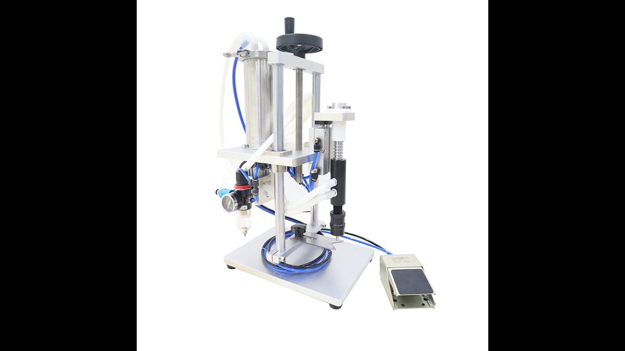 single head pneumatic perfume vacuum pressure lqiuid bottle filling machine