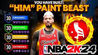 BEST INSIDE CENTER "PAINT BEAST" BUILD IN NBA 2K24! COMP BIG MAN BUILD IN 2K24 EARLY!