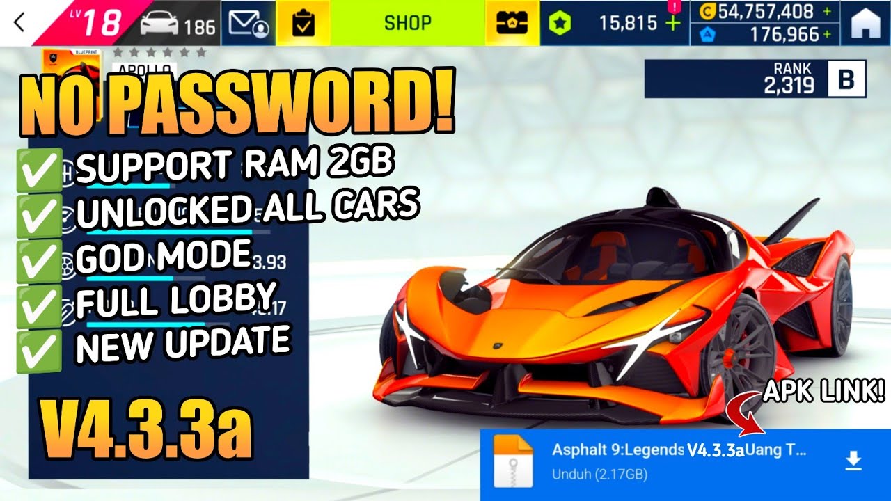 Asphalt 9: Legends APK 4.4.0k - Download Free for Android