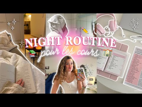 Ma NIGHT ROUTINE POUR LES COURS 2024- révisions, cozy, skin care 💕