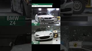 [Crush Test] BMW Z4 vs Mazda MX5 convertible safety