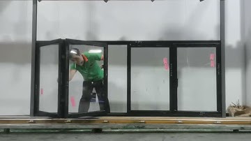 Custom made high quality hot sell popular aluminum bifold window testing#windows #bifoldwindow #diy 