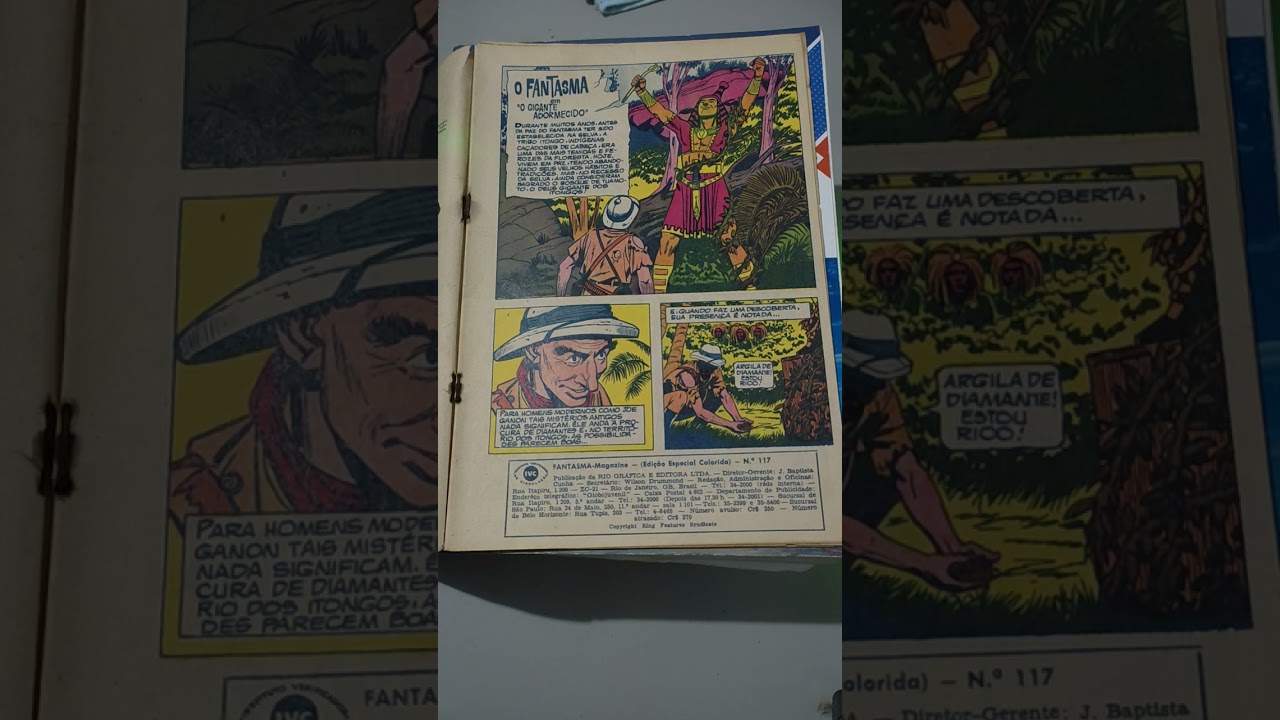 Gibi do Fantasma edição especial colorida número 117 algumas páginas O Fantasma The Phantom 