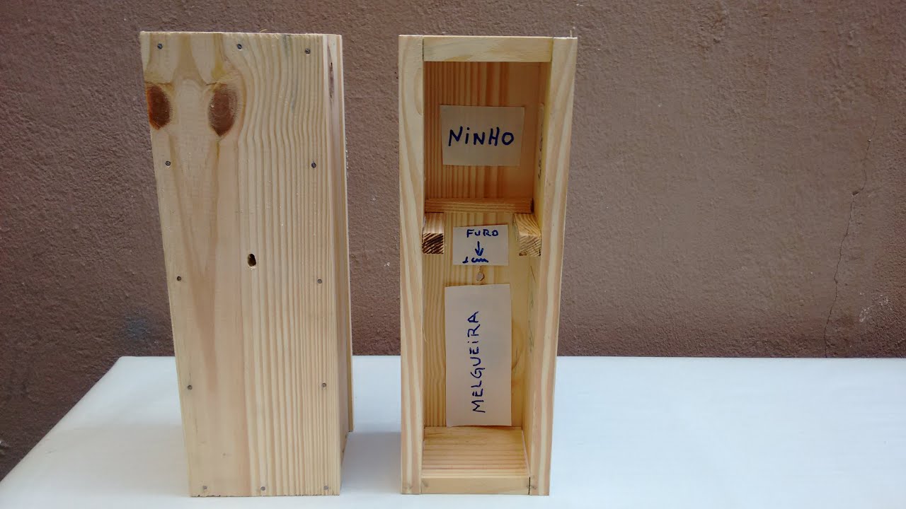 COMO FAZER CAIXA COLMEIA PARA PRODUÇÃO DE MEL ABELHA JATAÍ