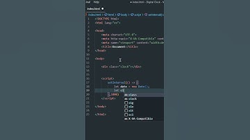 How To Make Digital Clock  Html Javascript