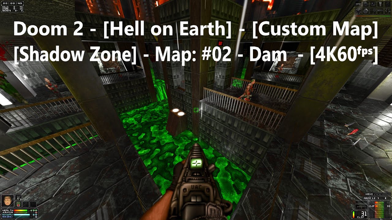 Project Brutality 3.0 - Doom 2 - [Shadow Zone] - Map: #02 - Dam - [4K60 ...