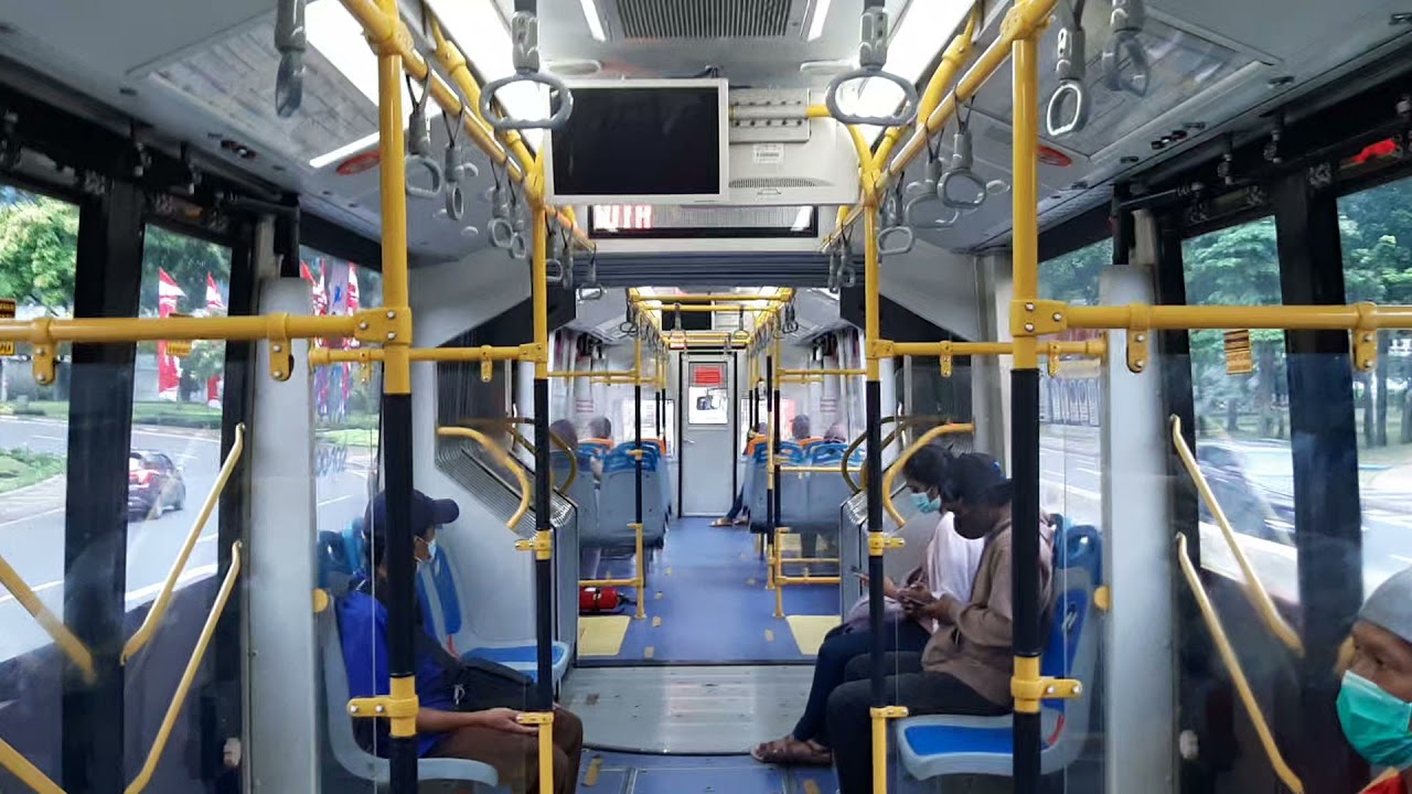 Onboard Zhong Tong Bus LCK6180GC Transjakarta Koridor 1 Full Trip (Blok M - Kota) [2]