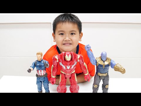 น้องภูมิ รีวิวของเล่น Avengers ธานอส ไอรอนแมน กัปตันอเมริกา