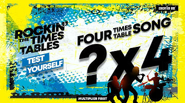 4 Times Table Song (Test Yourself) | Multiplier First | Education Box